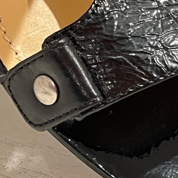 Nine West Hadrian Black Heels with Ankle Strap Sandals - Picture 4 of 9